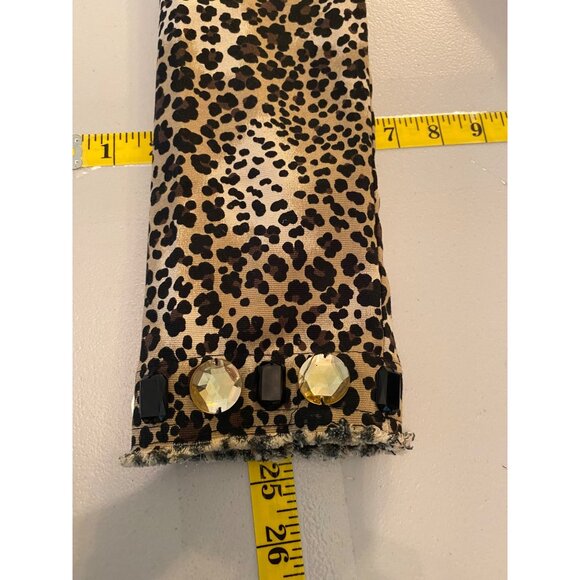 Laura Ashley Leopard Print Jacket Gold Buttons Front Pockets Small - Picture 10 of 10